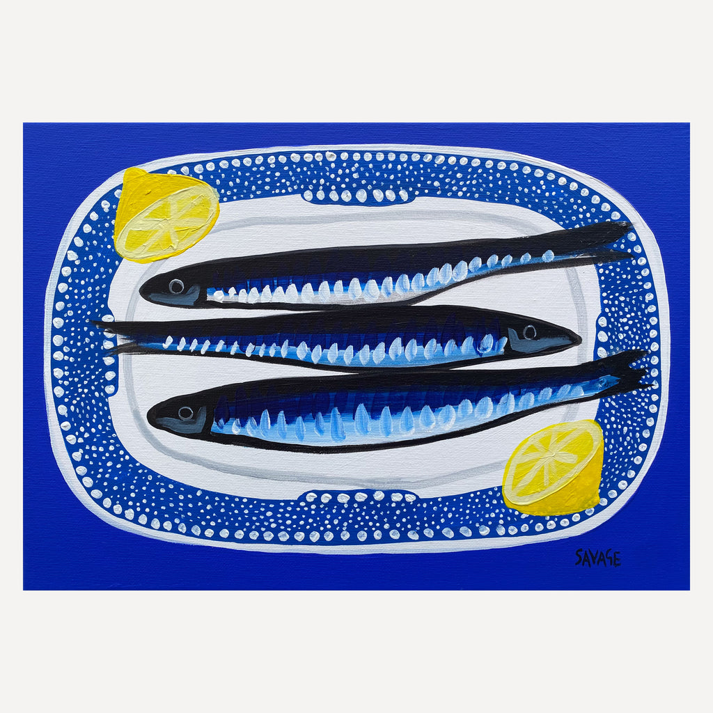 FISH ON BLUE