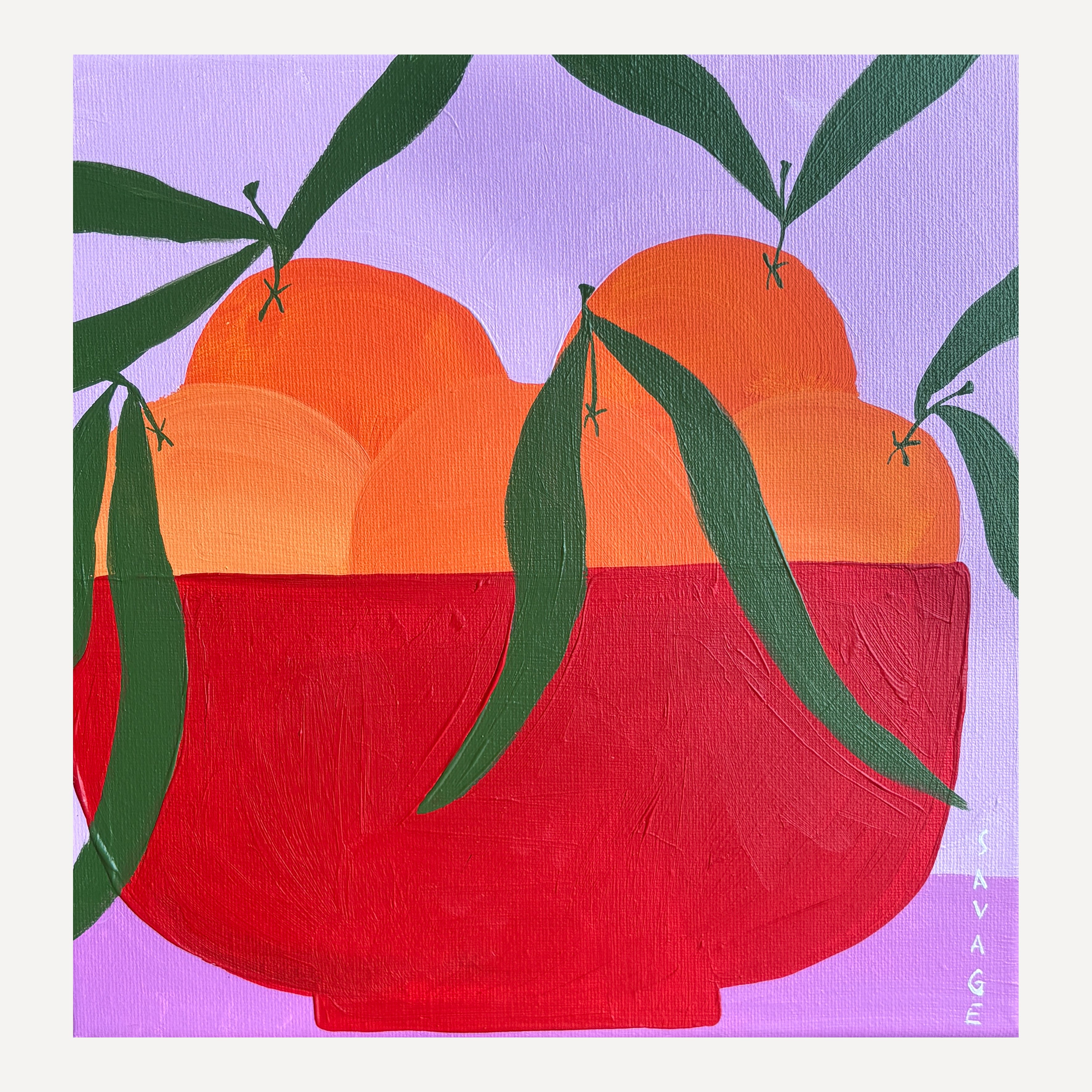 ORANGES ON LILAC